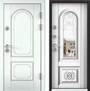Дверь Torex Snegir 45 РP OS45-03 RAL-9016 (белый)  S45-03 (зеркало)  КТ Белый 
