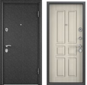 Дверь Дельта 100  Черный шелк/ПВХ белый перламутр D 12