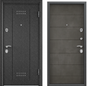 Дверь Дельта 100  Черный шелк DL-2/ПВХ бетон серый D22