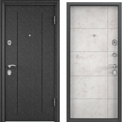 Дверь Дельта 100  Черный шелк RGSO/ПВХ бетон белый D 23